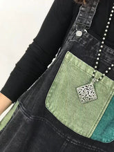 Stitching Retro Lantern Jumpsuit
